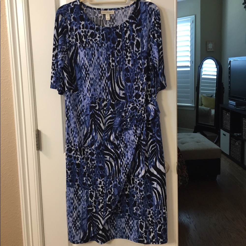 Large Dana Buchman animal print dress